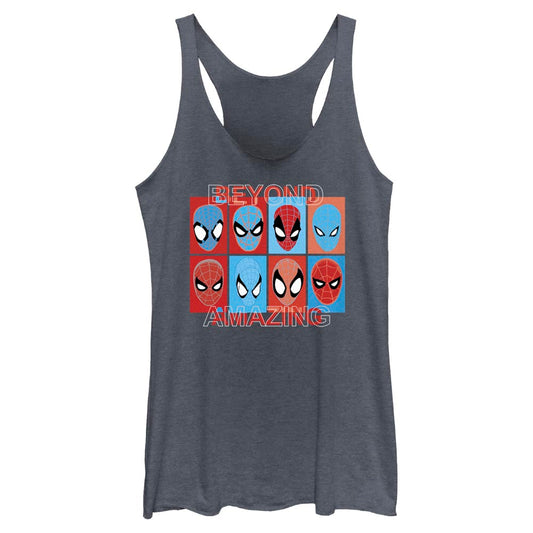 Junior's Marvel SPIDEY SQUARES BEYOND Tank Top